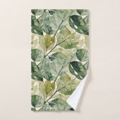 セージ離れとティール（緑がかった色）のフィルミー バスタオルセット (ハンドタオル)