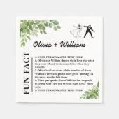 セージ離れグリーンおもしろいの実結婚現 スタンダードカクテルナプキン (正面)