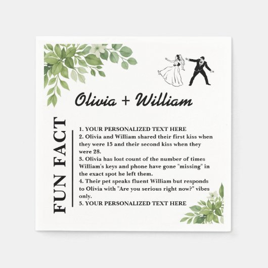 セージ離れグリーンおもしろいの実結婚現 スタンダードカクテルナプキン (正面)