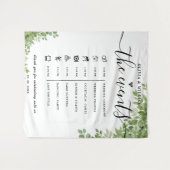 セージ離れグリーンイベントの順序エレガントな結婚式 タペストリー (正面(横))