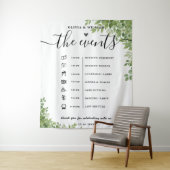 セージ離れグリーンイベントの順序エレガントな結婚式 タペストリー (インサイチュ)