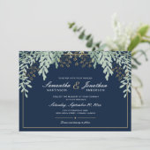 セージ離れグリーンオンダークブルー | 結婚s 招待状 (スタンド正面)