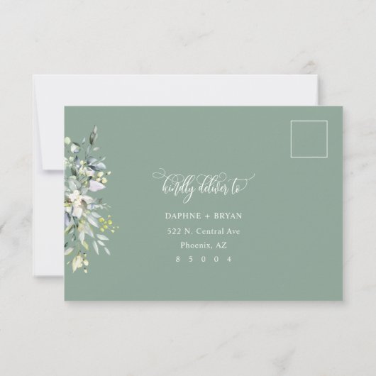 セージ離れグリーン対応カード4食選択 出欠カード (裏面)