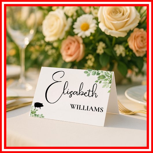 セージ離れグログの結婚テーブルカード プレイスカード