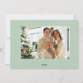 セージ青いクリスマスパゴダの木5 – 写真 シーズンカード (裏面)