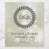 セージ食品飲料ラベルセットの雪片 ワインラベル (シングルラベル)