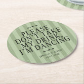 セージ飲まないで下さい私は踊り結婚 ラウンドペーパーコースター (アングル)