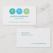 セージ·アンド·アクアサンドドルの名刺 名刺 (正面/裏面)
