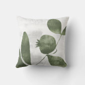 セージ オリーブ グリーン ボタニカル ザクロ フルーツ クッション (裏面)