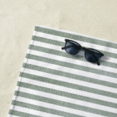 セージ・グリストライプのーン  ビーチタオル (インサイチュ)