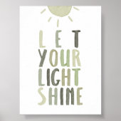 セージ・グリーンあなたの光の輝きのポスター ポスター (正面)