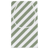 セージ・グリーンとホワイトストライプ スモールペーパーバッグ (裏面)