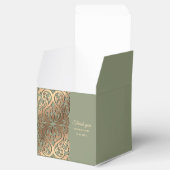 セージ・グリーンと結婚金ゴールドのエレガント使用 フェイバーボックス (オープン)