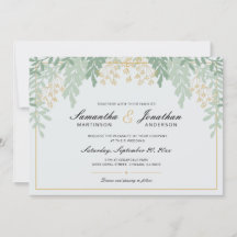 セージ・グリーンと金ゴールド・グリーン結婚リー