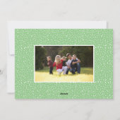 セージ、グリーンブラック新年応援6枚の写真コラージュ シーズンカード (裏面)