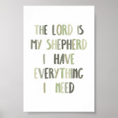 セージ・グリーン主は私の羊飼いのポスターである ポスター (正面)