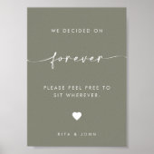 セージ・グリーン側面の看板ではなく結婚シートを選択 ポスター (正面)