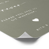 セージ・グリーン側面の看板ではなく結婚シートを選択 ポスター (角)