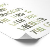 セージ・グリーン強く勇気のあるポスター ポスター (角)