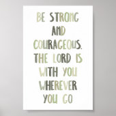 セージ・グリーン強く勇気のあるポスター ポスター (正面)