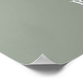 セージ・グリーン彼女はYes婚約歓迎サインを述べた ポスター (角)