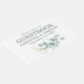 セージ・グリーン素朴ユーカリ結婚グリーン ゲストブック (コーナー)