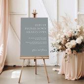 セージ・グリーン結婚のプラグ抜き式サイン ポスター