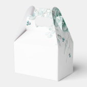 セージ・グリーン結婚フローラパーソナライズされた フェイバーボックス (裏面サイド)