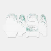 セージ・グリーン結婚フローラパーソナライズされた フェイバーボックス (折り畳みなし)