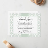 セージ・グリーン葬儀ノート・カード忌引ノート ノートカード (正面/裏面インサイチュ)