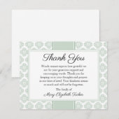 セージ・グリーン葬儀ノート・カード忌引ノート ノートカード (正面/裏面)