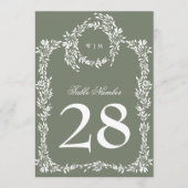 セージ・グリーン5 x 7モノグラムリース表番号 (正面)