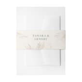 セージ・グリーン・アーモ結婚ンドの繊細な葉 招待状ベリーバンド (正面例)