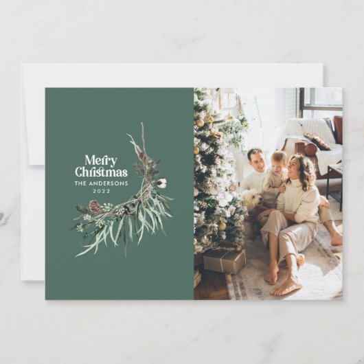 セージ・グリーン・エレガントウォーター・カラー植物学 シーズンカード (正面)