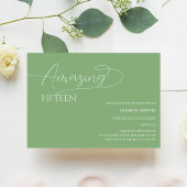 セージ・グリーン・クラシックミニマル・ユニークキンセアニラ 招待状