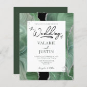 セージ・グリーン・シルバー結婚・アゲート予算 (正面/裏面)