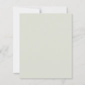 セージ・グリーン・シルバー・グリーン・結婚式招待状 (裏面)