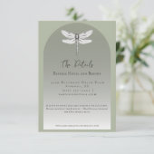 セージ・グリーン・ドラゴン結婚フライ エンクロージャーカード (スタンド正面)