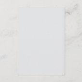 セージ・グリーン・ドラゴン結婚フライ エンクロージャーカード (裏面)