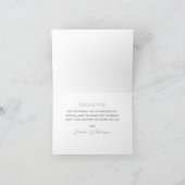 セージ・グリーン・ボウ・バプテスマ サンキューカード (内部)