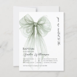 セージ・グリーン・ボウ・バプテスマ ポストカード
