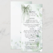 セージ・グリーン・ボウ・バプテスマ メニュー (正面/裏面)