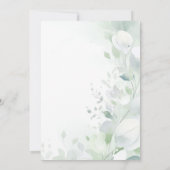 セージ・グリーン・ボウ・バプテスマ 招待状 (裏面)