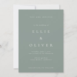 セージ・グリーン・ボホモダンミニマ結婚リスト 招待状