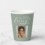 セージ・グリーン・メモリアル葬儀の思い出に 紙コップ (正面)