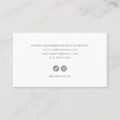 セージ・グリーン・ユーカリとマグノリアの花 名刺 (裏面)