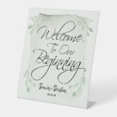 セージ・グリーン・ユーカリへようこそ 台座サイン (正面)