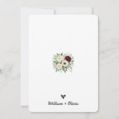 セージ・グリーン・ユーカリ結婚ー・グリーン 招待状 (裏面)