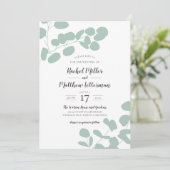 セージ・グリーン・ユーカリ結婚ー・グリーン 招待状 (スタンド正面)