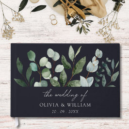 セージ・グリーン・ユーカリ結婚・グ離れレリーズ ゲストブック